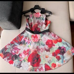 Ted Baker Multicolor Floral Midi Dress